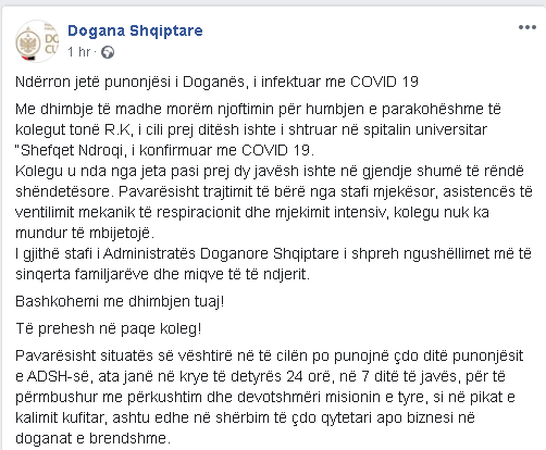 dogana shqiptare covid kolegu