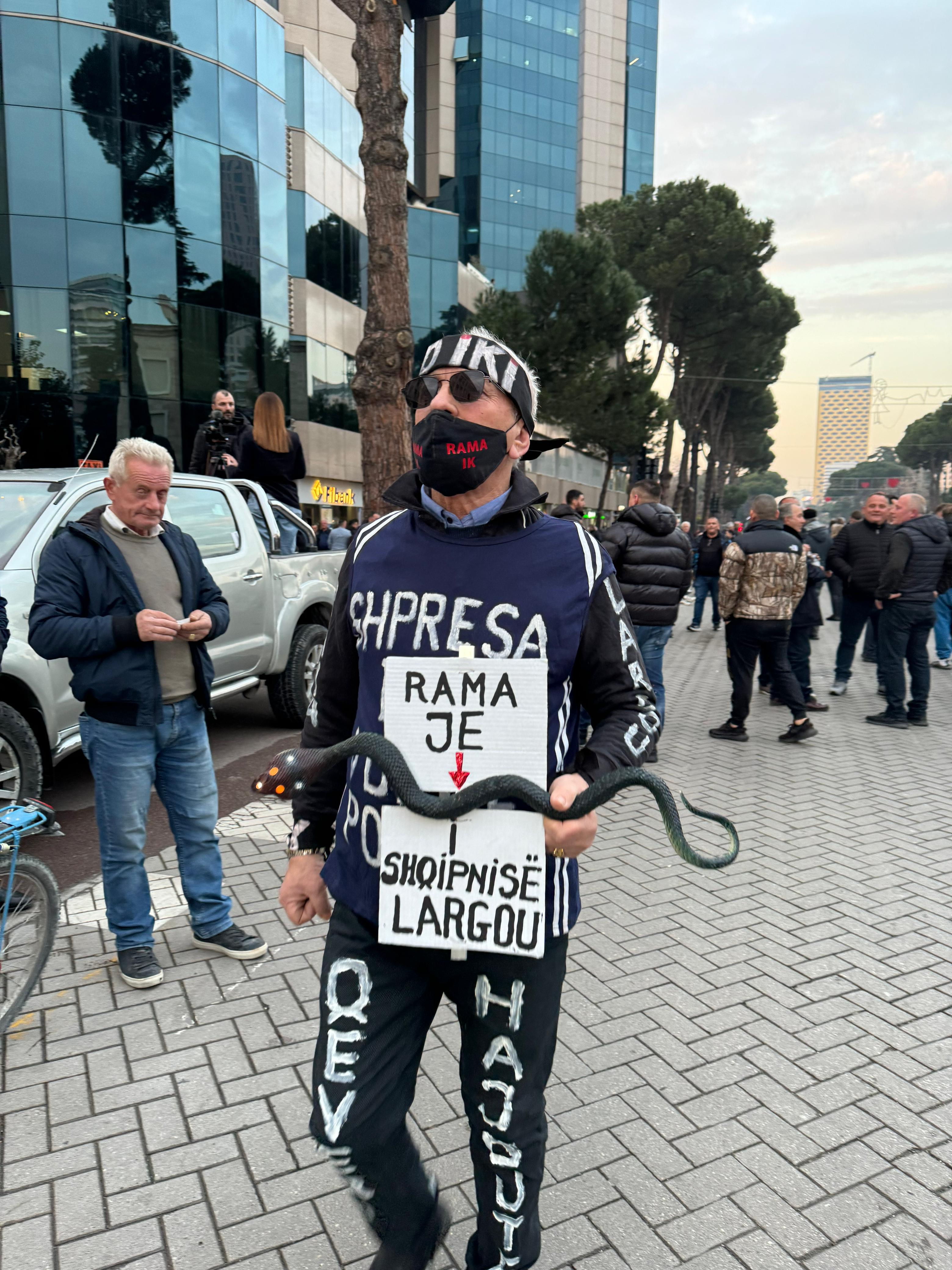 Protesta tirane Rama je gjarpri i shqiperise