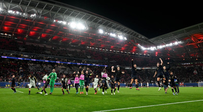 LEIPZIG, GERMANY - OCTOBER 2: Juventus players celebrating during the UEFA Champions League 2024/25 League Phase MD2 match between RB Leipzig and Juventus at Leipzig Stadium on October 2, 2024 in Leipzig, Germany. (Photo by Daniele Badolato - Juventus FC/Juventus FC via Getty Images)