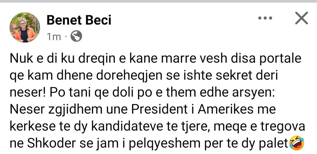 REAGIMI I BENET BECIT