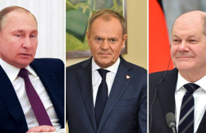 Putin, Tusk, Scholz