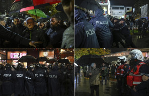 protesta e opozites, tirane, AP, berisha, policia